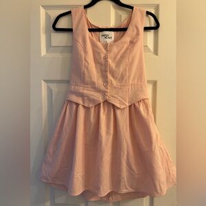 Paper Heart Women’s Light Pink Sleeveless Fit & Flare Mini Dress